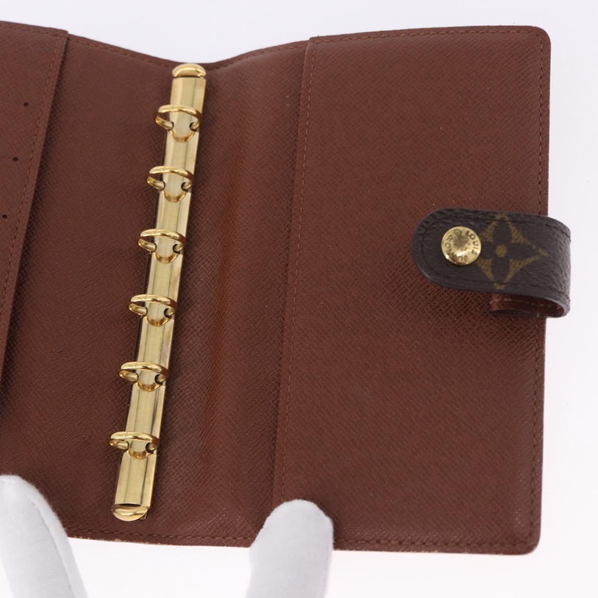 LOUIS VUITTON Monogram Agenda PM Day Planner Cover R20005 LV Auth BA14533
