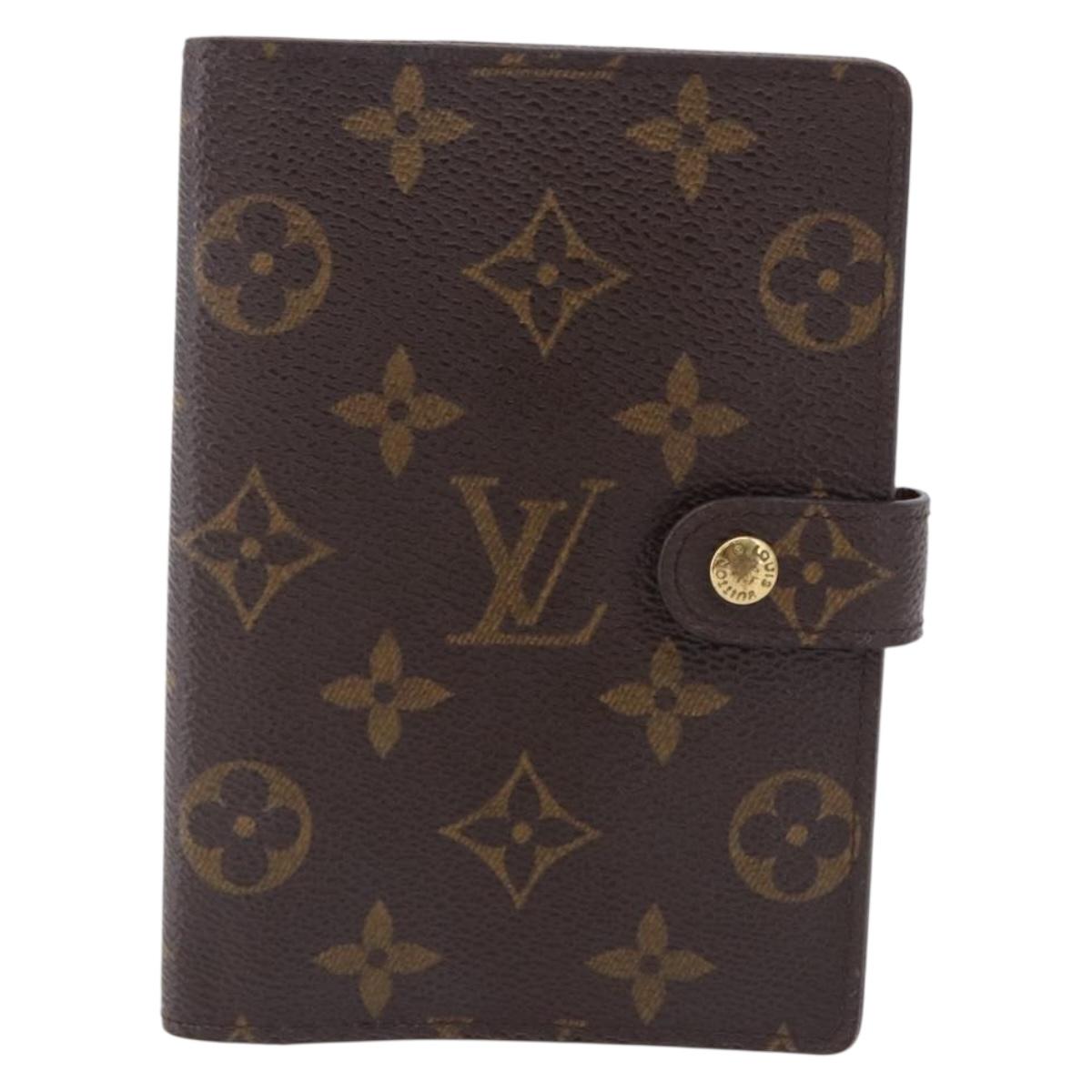 LOUIS VUITTON Monogram Agenda PM Day Planner Cover R20005 LV Auth BA14533