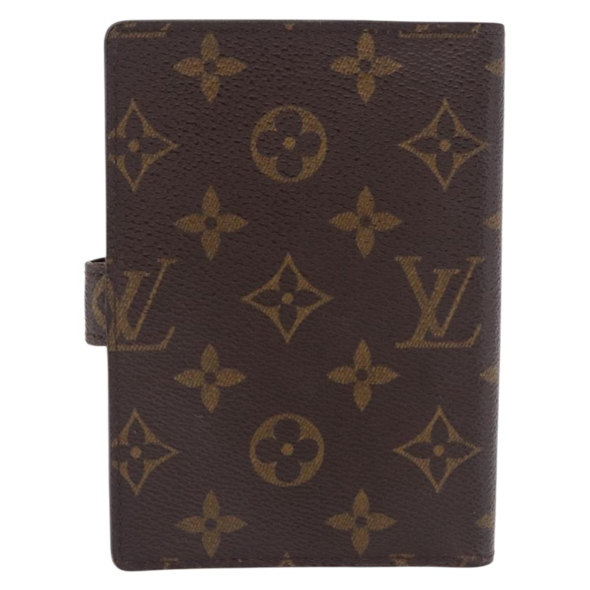 LOUIS VUITTON Monogram Agenda PM Day Planner Cover R20005 LV Auth BA14533