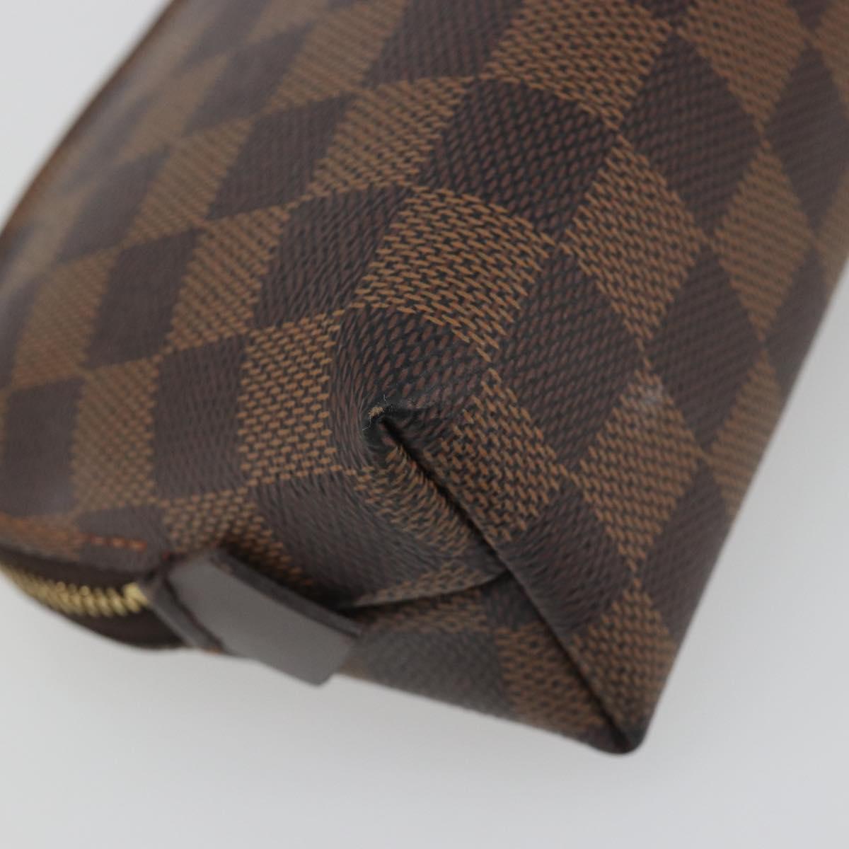 LOUIS VUITTON Damier Ebene Pochette Cosmetic PM Pouch N47516 LV Auth BA14534