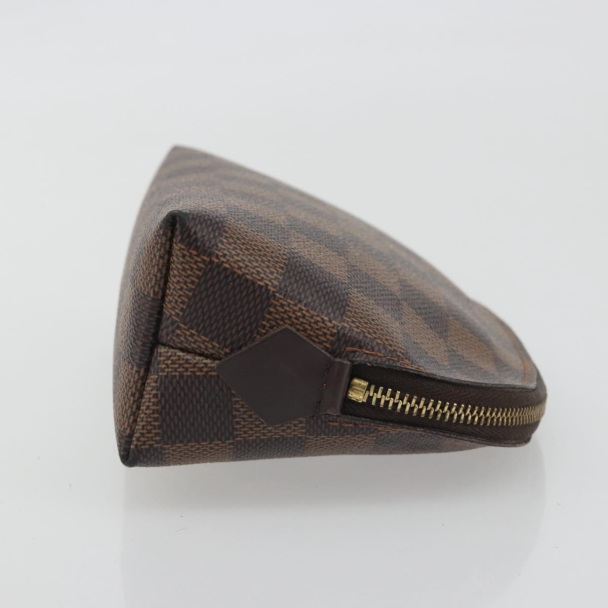 LOUIS VUITTON Damier Ebene Pochette Cosmetic PM Pouch N47516 LV Auth BA14534