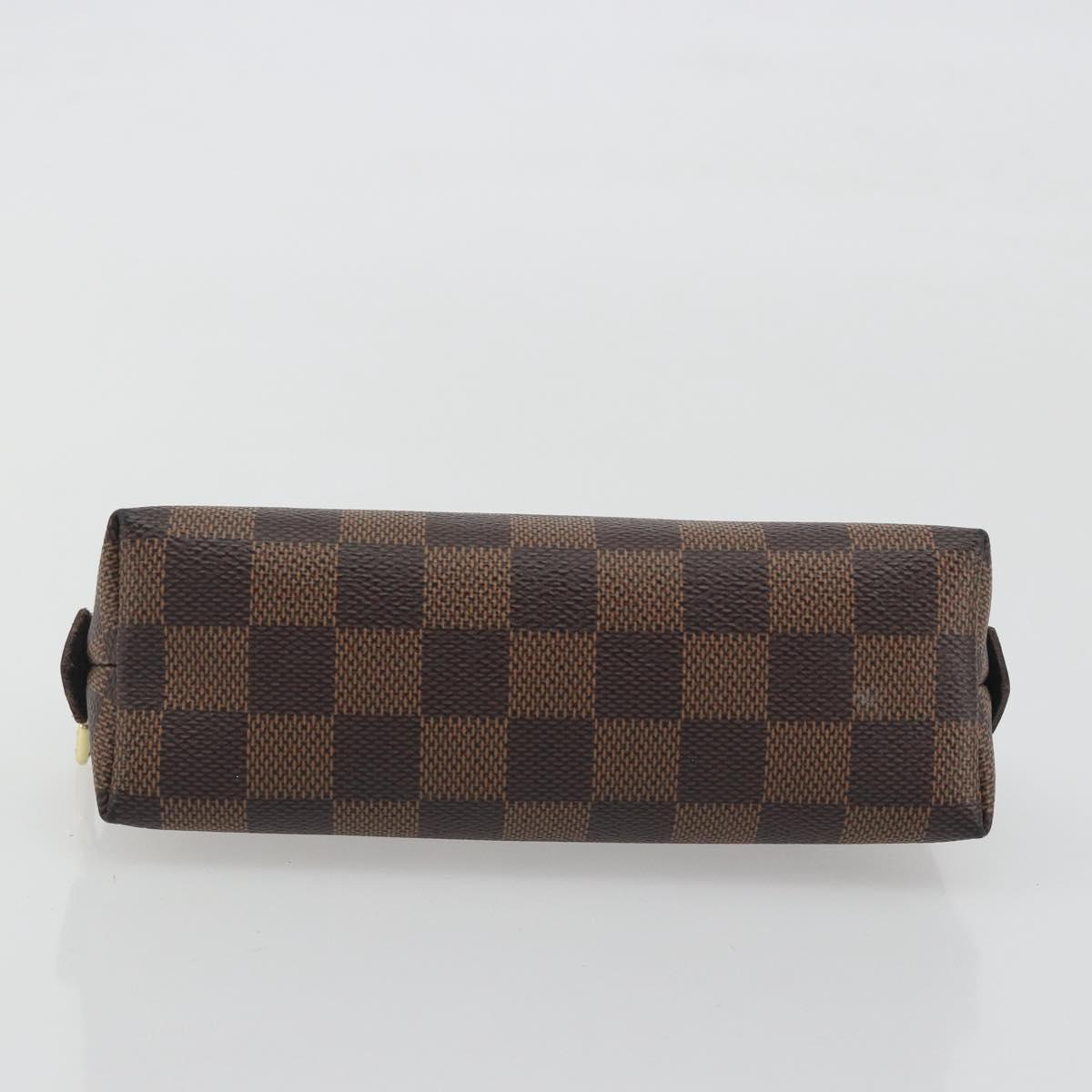 LOUIS VUITTON Damier Ebene Pochette Cosmetic PM Pouch N47516 LV Auth BA14534