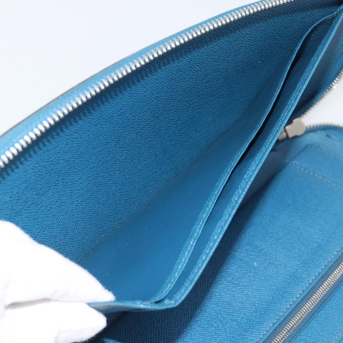 LOUIS VUITTON Epi Organizer Atholl Clutch Bag Blue M60731 LV Auth BA14536