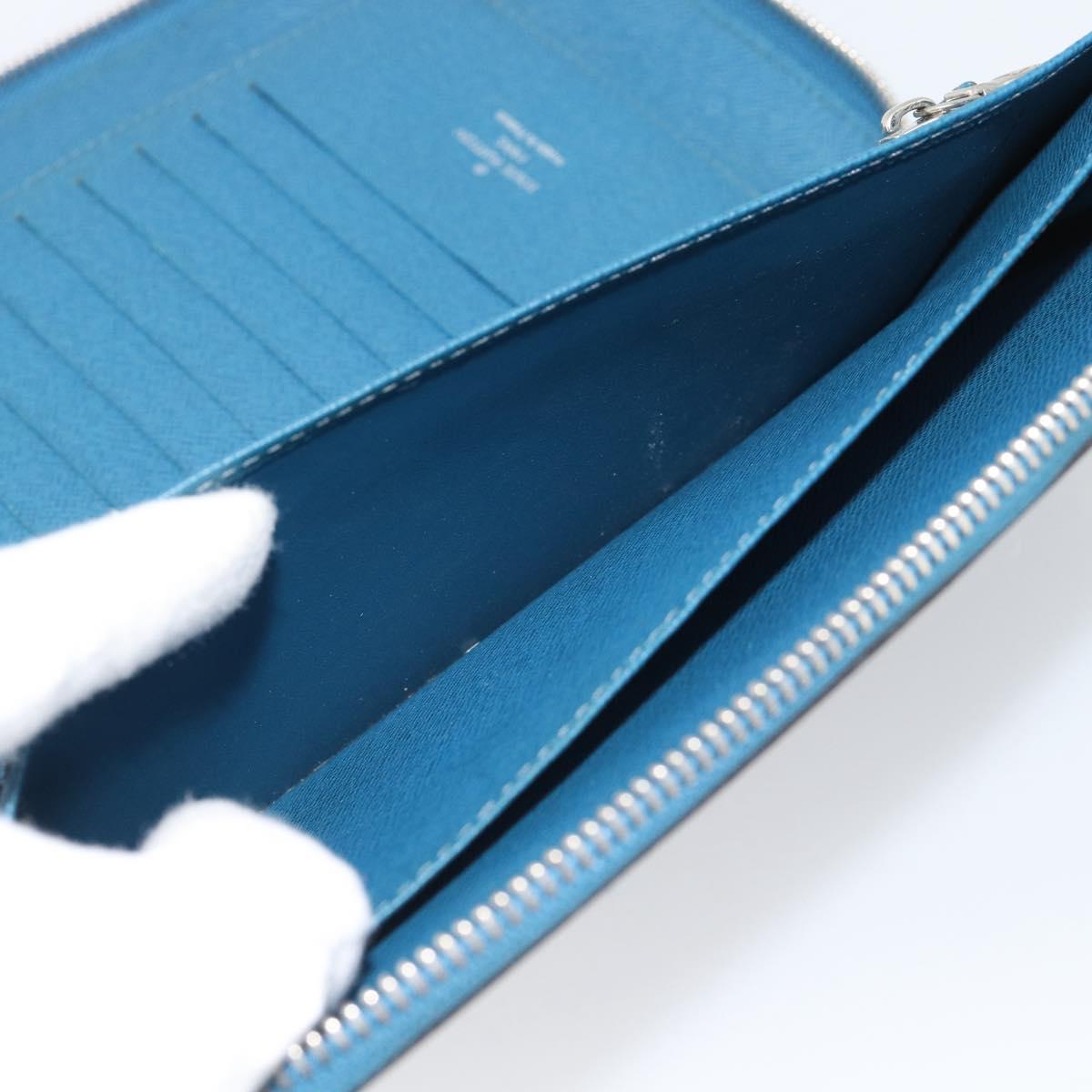 LOUIS VUITTON Epi Organizer Atholl Clutch Bag Blue M60731 LV Auth BA14536