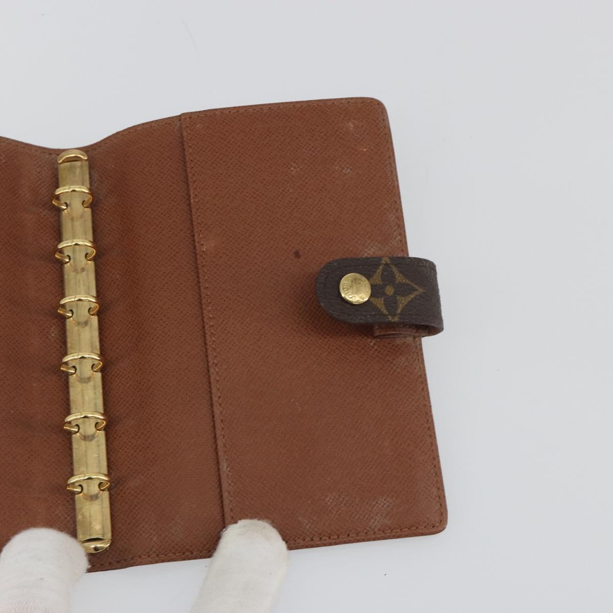 LOUIS VUITTON Monogram Agenda PM Day Planner Cover R20005 LV Auth BA14537