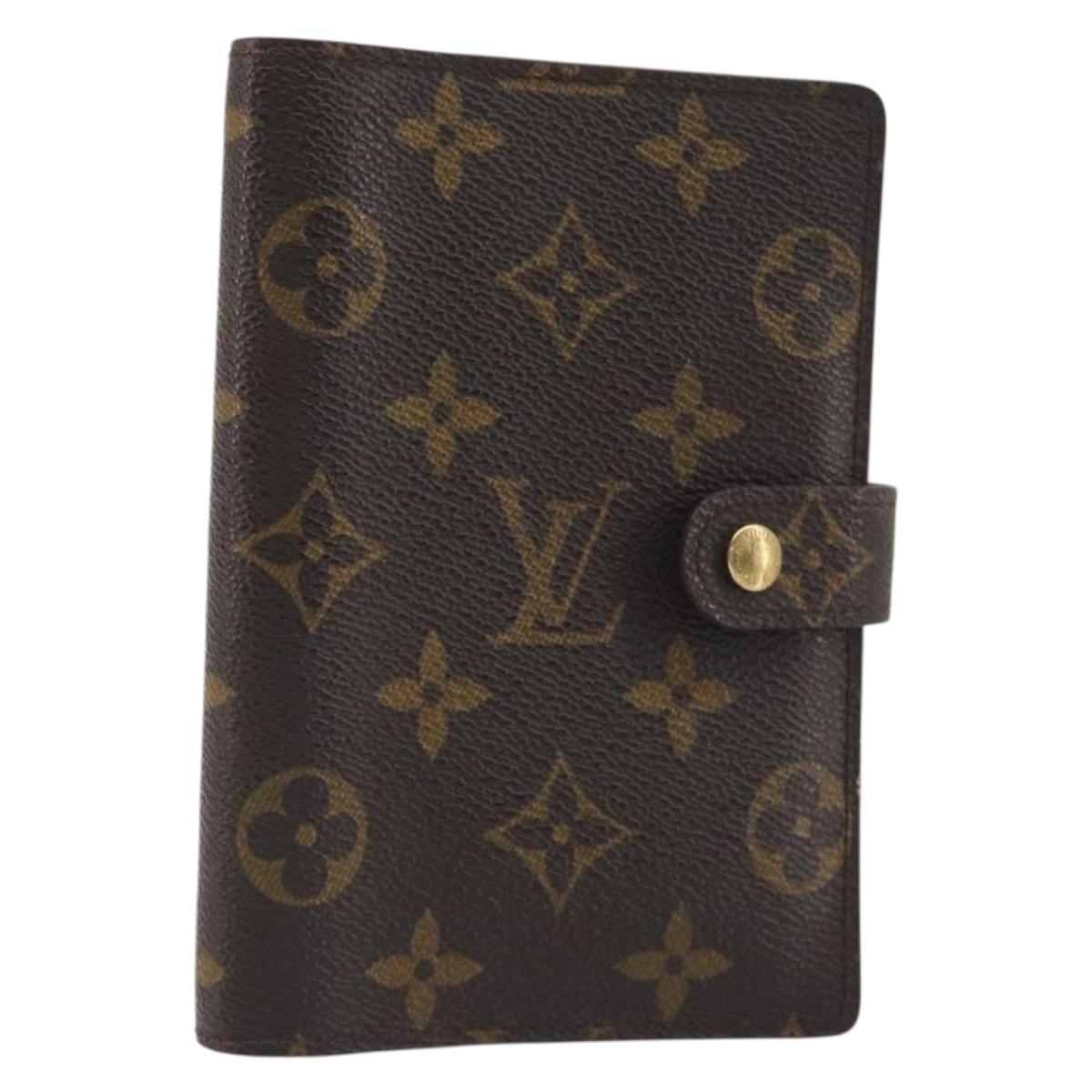LOUIS VUITTON Monogram Agenda PM Day Planner Cover R20005 LV Auth BA14537