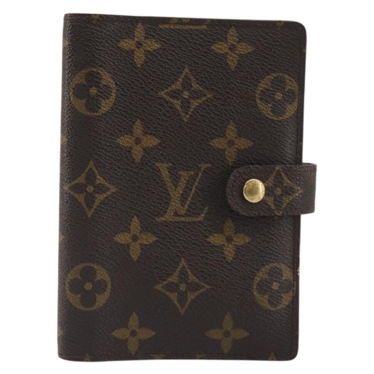 LOUIS VUITTON Monogram Agenda PM Day Planner Cover R20005 LV Auth BA14537