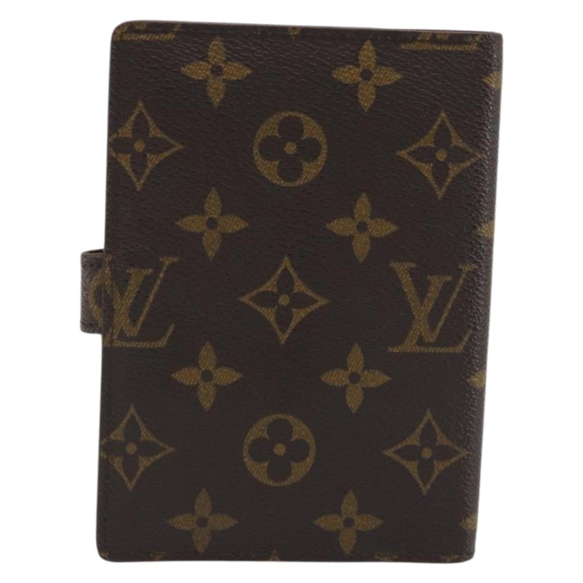 LOUIS VUITTON Monogram Agenda PM Day Planner Cover R20005 LV Auth BA14537