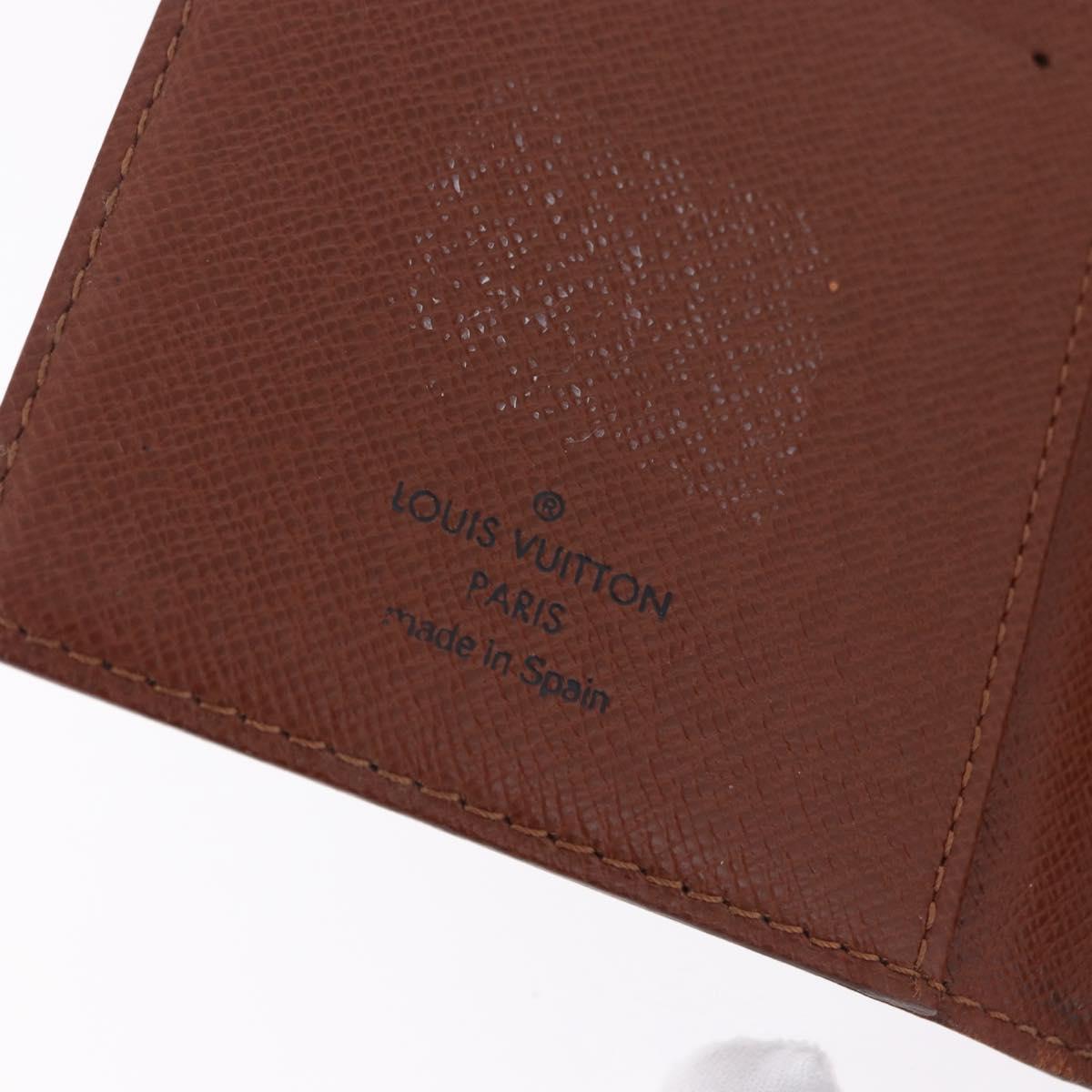 LOUIS VUITTON Monogram Agenda Poche Note Cover R20503 LV Auth BA14538