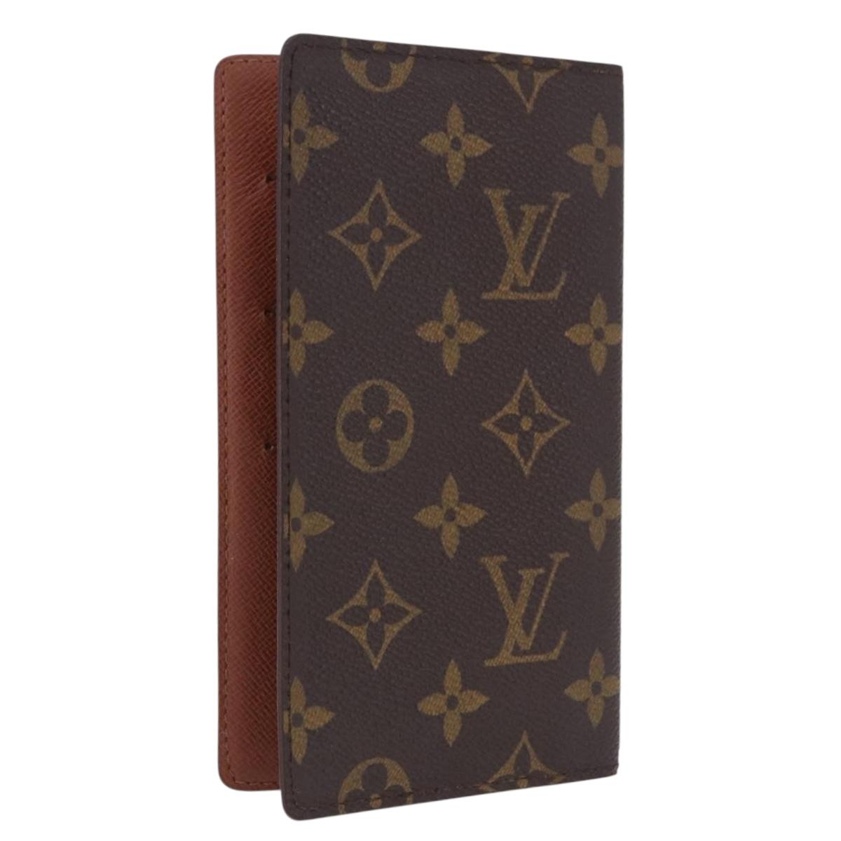 LOUIS VUITTON Monogram Agenda Poche Note Cover R20503 LV Auth BA14538