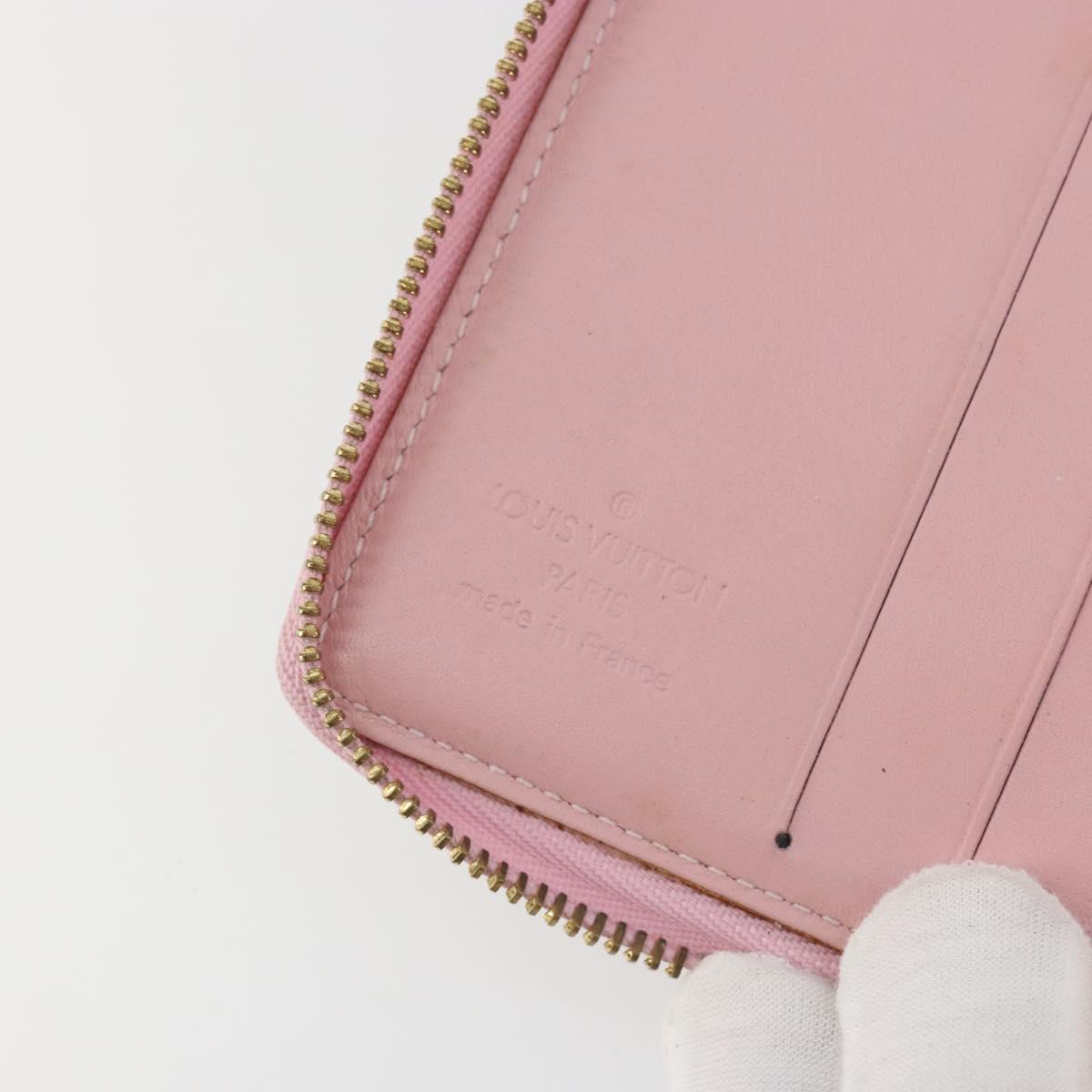 LOUIS VUITTON Monogram Vernis Bloom Coin Purse Marshmallow Pink LV Auth BA14539