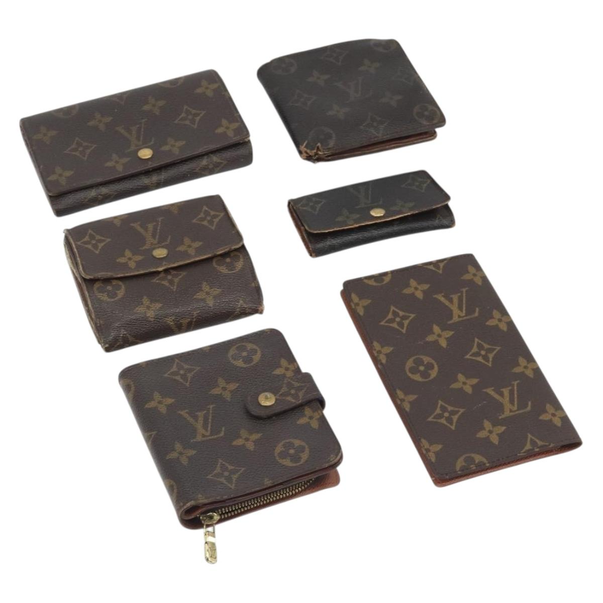 LOUIS VUITTON Monogram Wallet Small Items 6 Set LV Auth BA14543