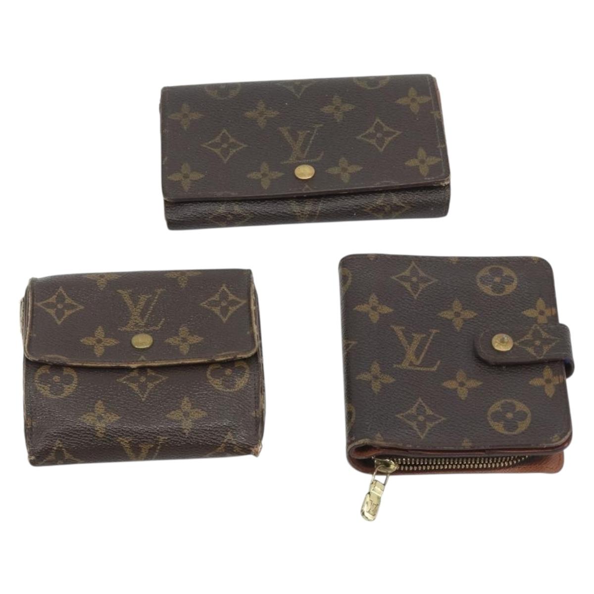LOUIS VUITTON Monogram Wallet Small Items 6 Set LV Auth BA14543