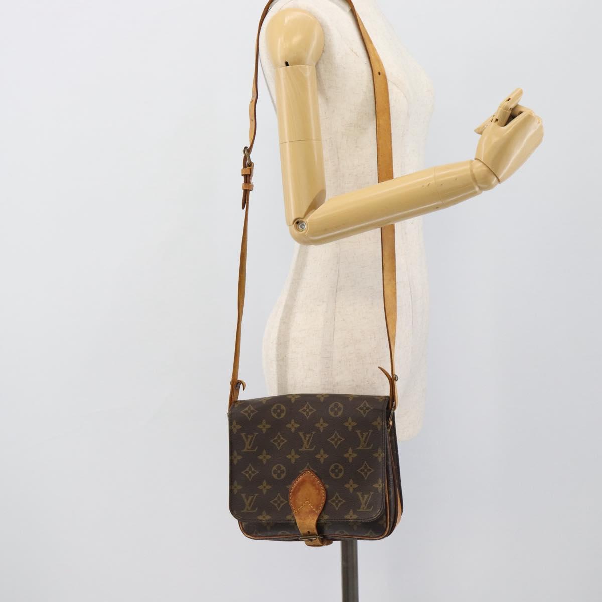 LOUIS VUITTON Monogram Cartouchiere MM Shoulder Bag M51253 LV Auth BA14550
