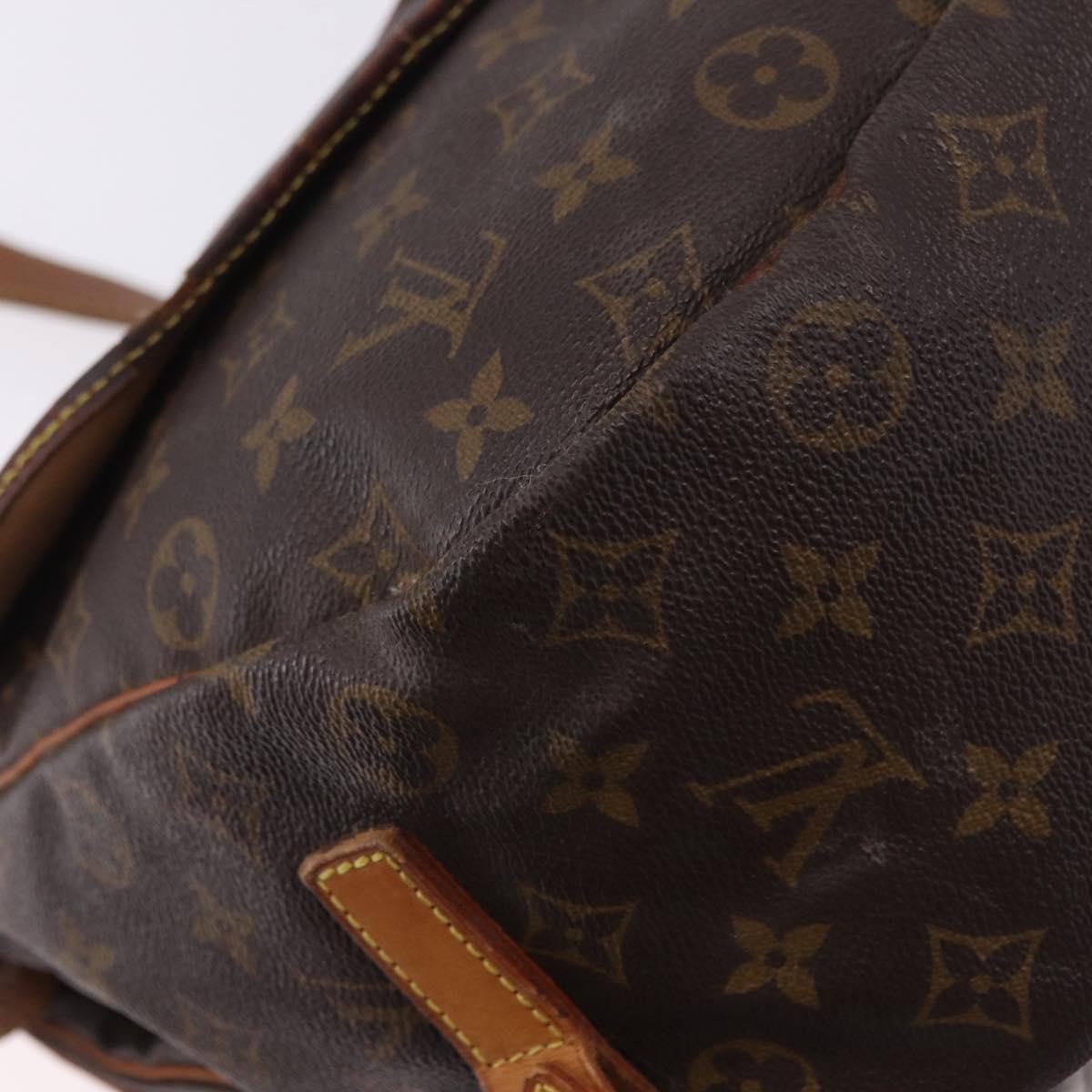 LOUIS VUITTON Monogram Saumur 35 Shoulder Bag M42254 LV Auth BA14551