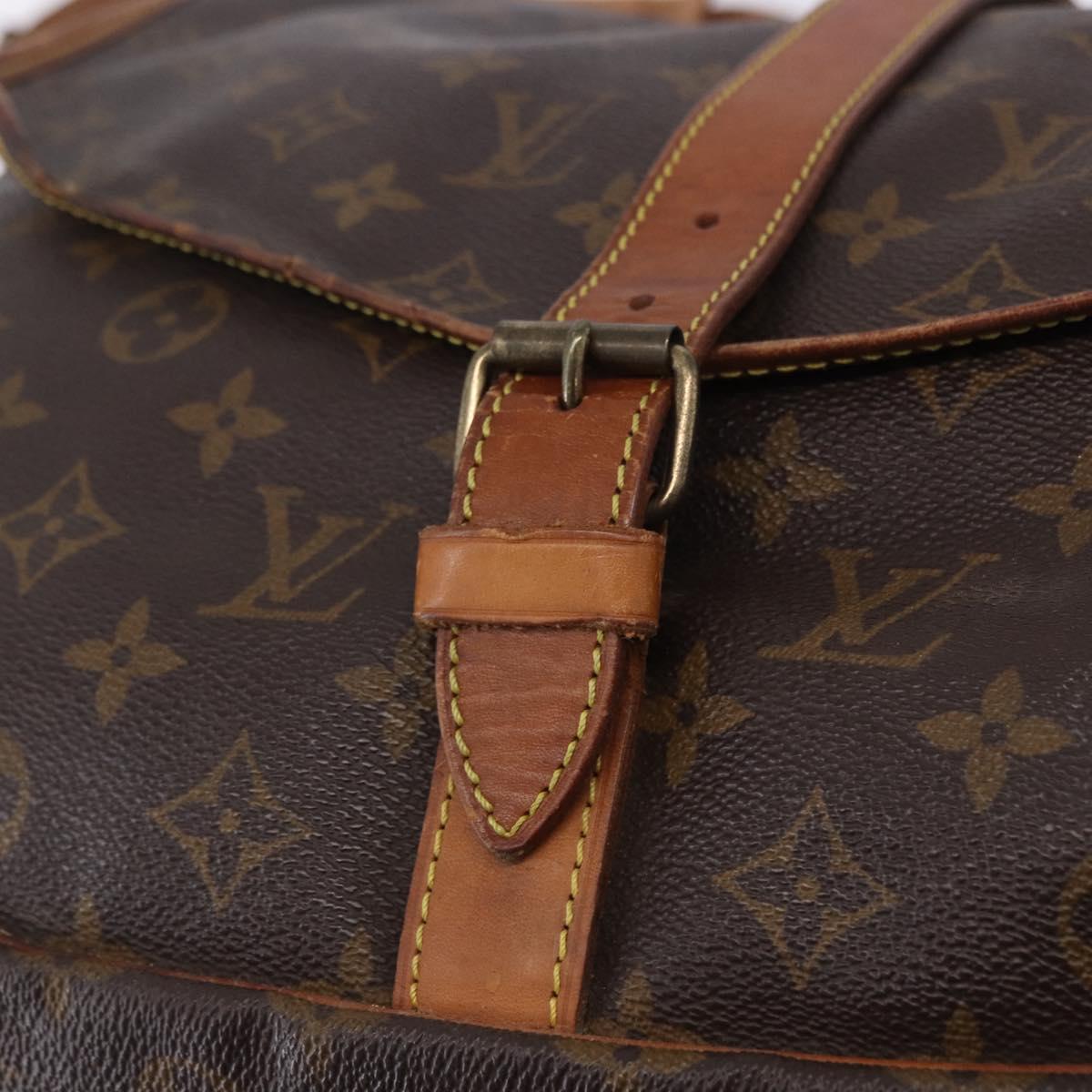 LOUIS VUITTON Monogram Saumur 35 Shoulder Bag M42254 LV Auth BA14551