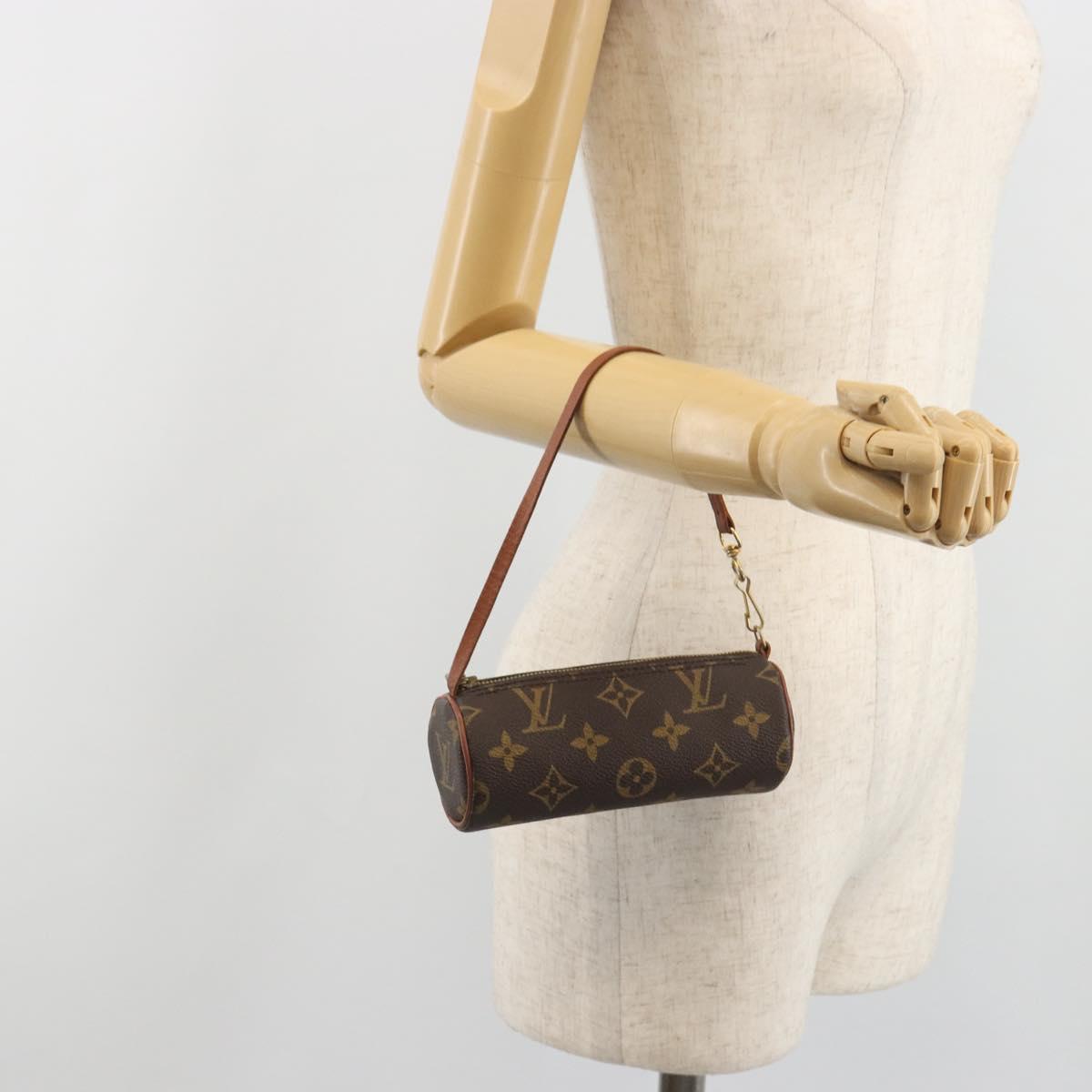 LOUIS VUITTON Monogram Papillon Pouch LV Auth BA14554