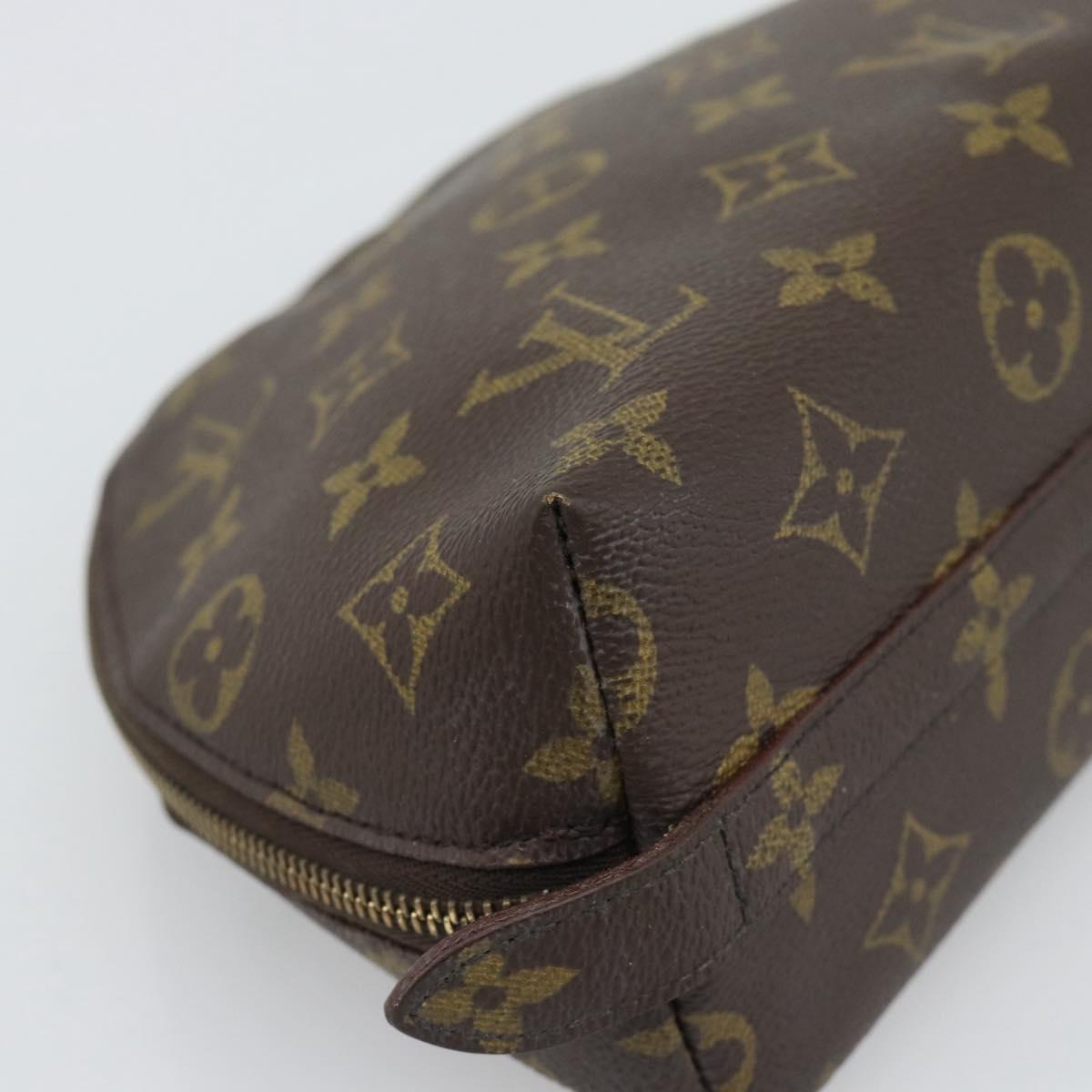 LOUIS VUITTON Monogram Trousse Demi Ronde Cosmetic Pouch M47520 LV Auth BA14556