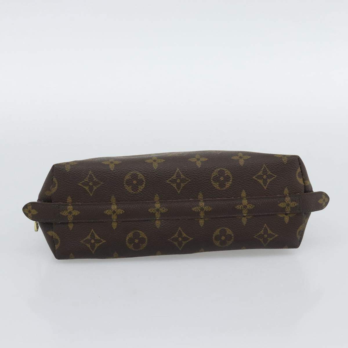 LOUIS VUITTON Monogram Trousse Demi Ronde Cosmetic Pouch M47520 LV Auth BA14556