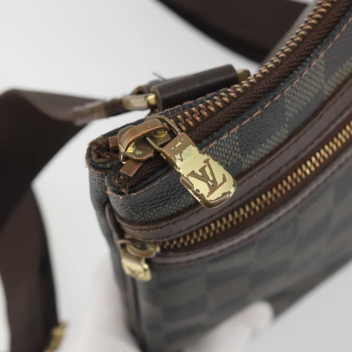 LOUIS VUITTON Damier Ebene Pochette Bosphore Shoulder Bag N51111 LV Auth BA14559