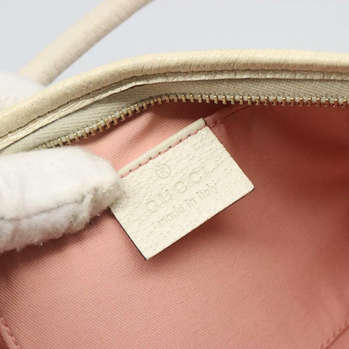 GUCCI GG Canvas Abbey Hand Bag Pink Gold Tone 130939 Auth BA14560