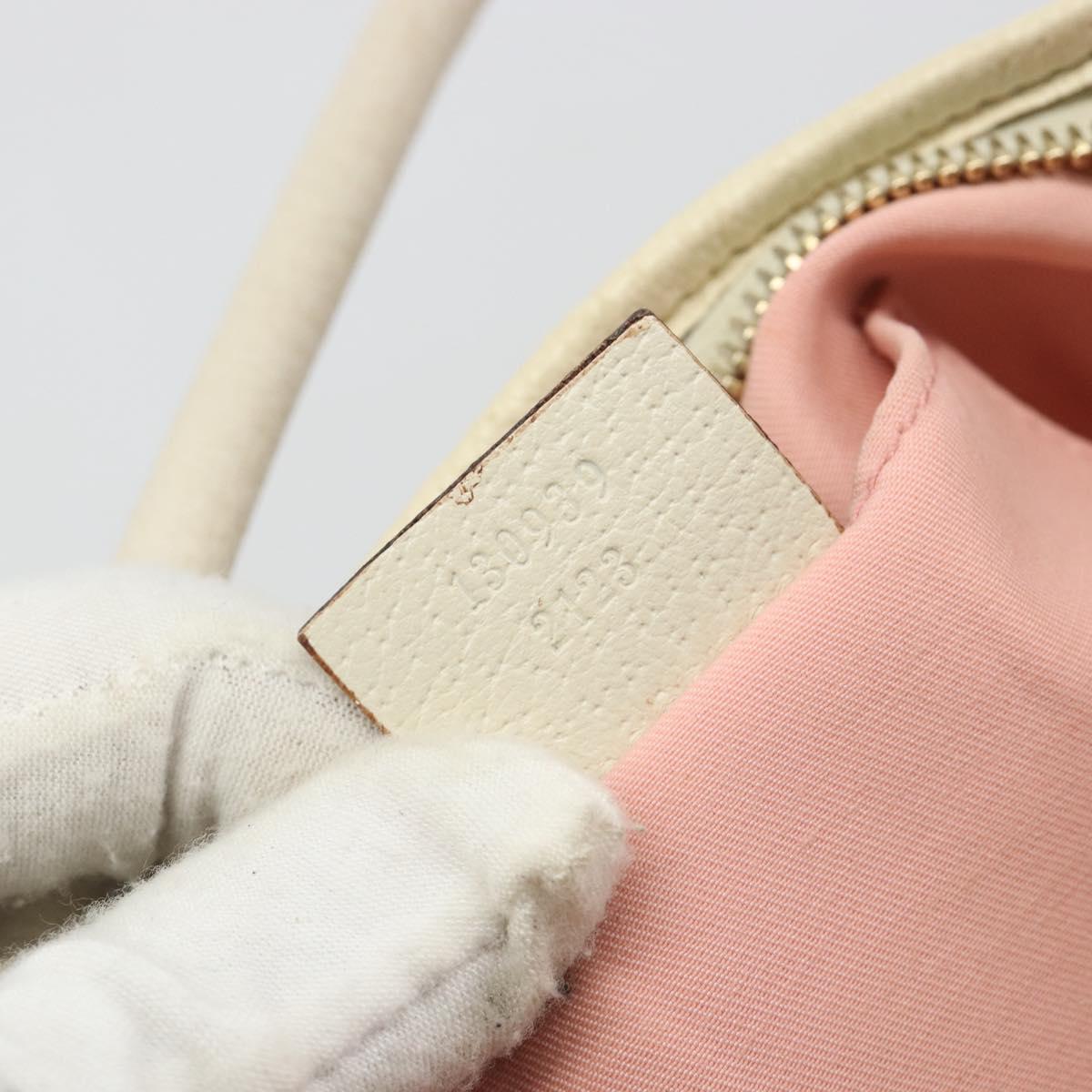GUCCI GG Canvas Abbey Hand Bag Pink Gold Tone 130939 Auth BA14560