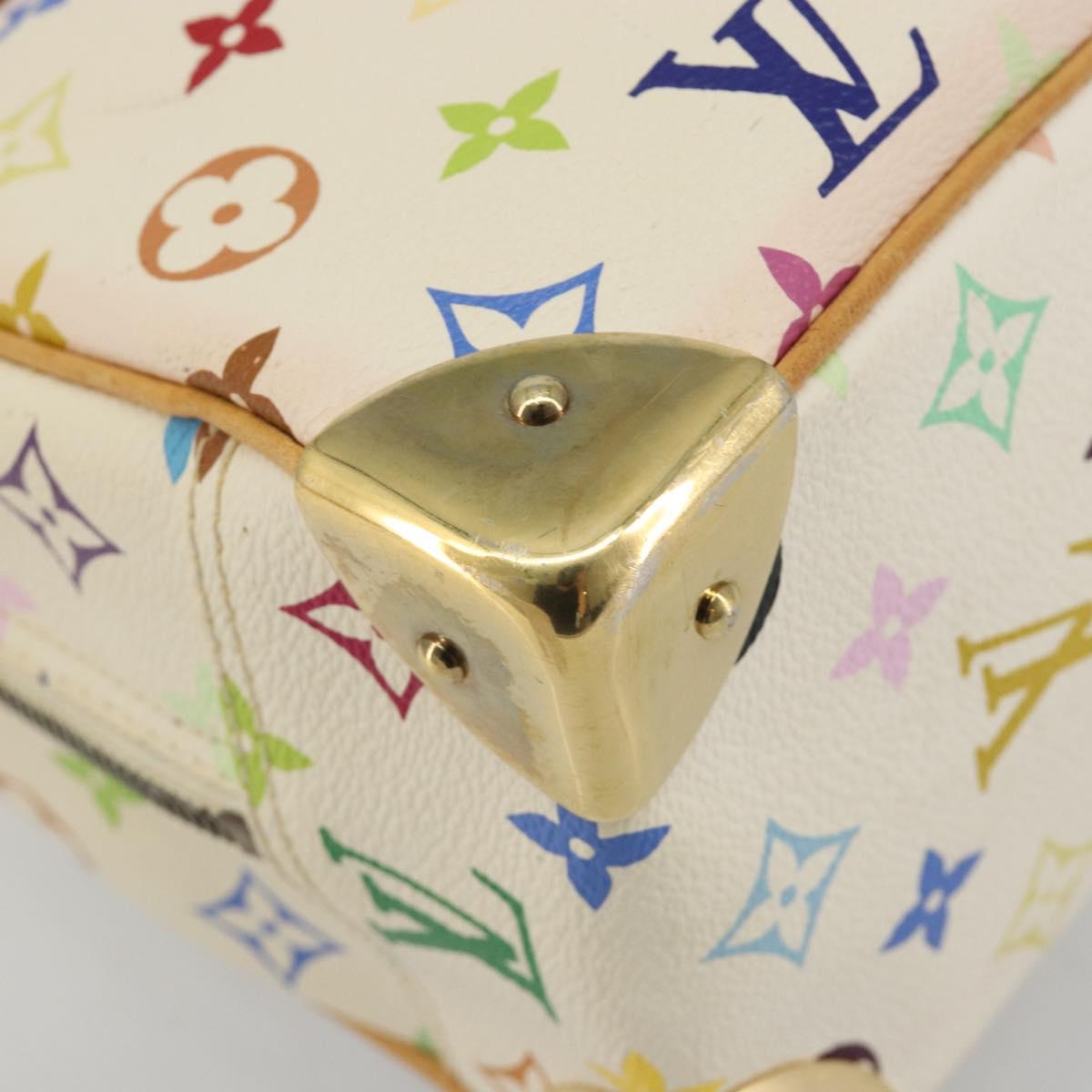 LOUIS VUITTON Monogram Multicolor Trouville Hand Bag White M92663 Auth BA14564A