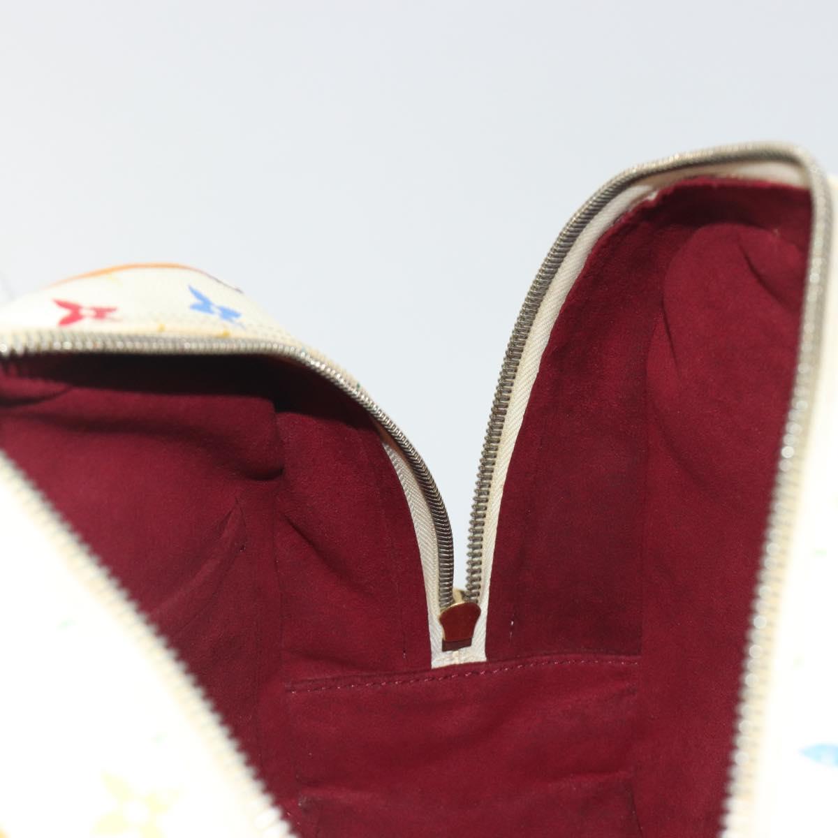 LOUIS VUITTON Monogram Multicolor Trouville Hand Bag White M92663 Auth BA14564A