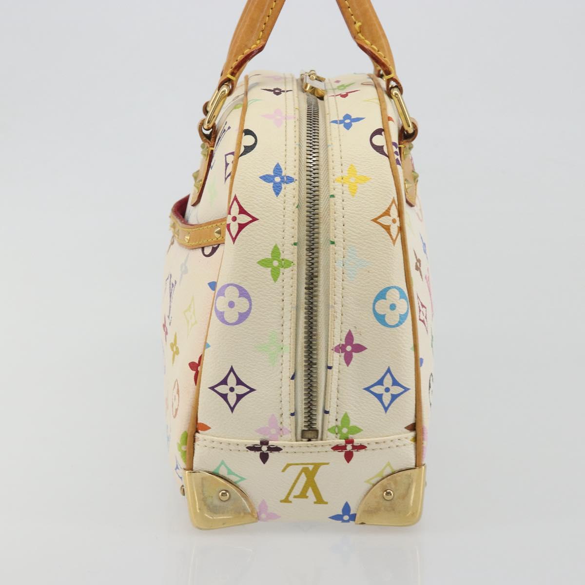 LOUIS VUITTON Monogram Multicolor Trouville Hand Bag White M92663 Auth BA14564A