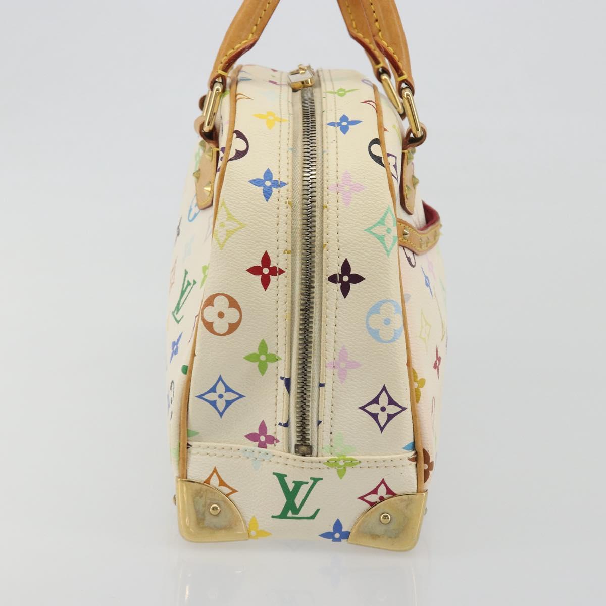 LOUIS VUITTON Monogram Multicolor Trouville Hand Bag White M92663 Auth BA14564A