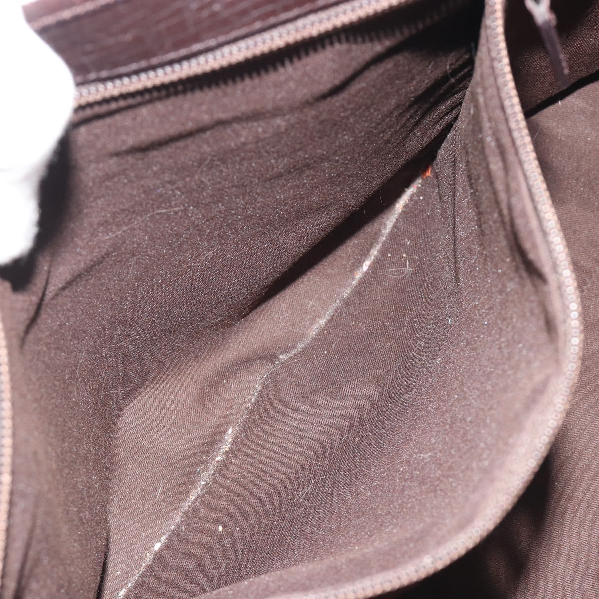GUCCI GG Supreme Tote Bag PVC Leather Beige Silver 114595 Auth BA14578