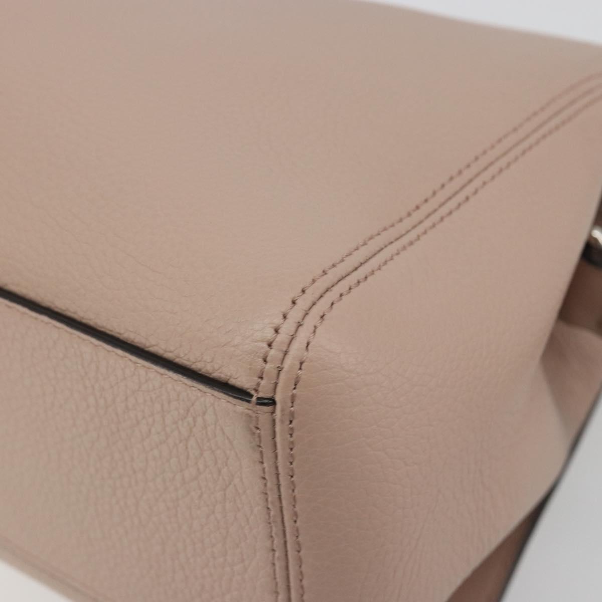 BALLY Shoulder Bag Leather Pink Silver Auth BA14581A