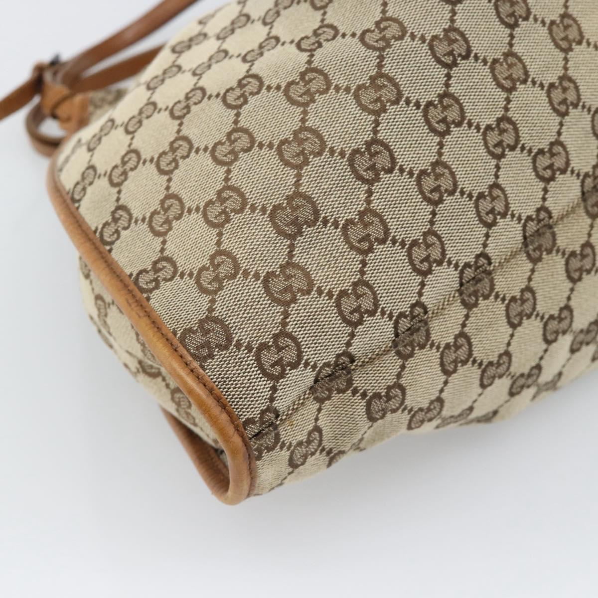 GUCCI GG Canvas Hand Bag Beige 76554 Auth BA14588A