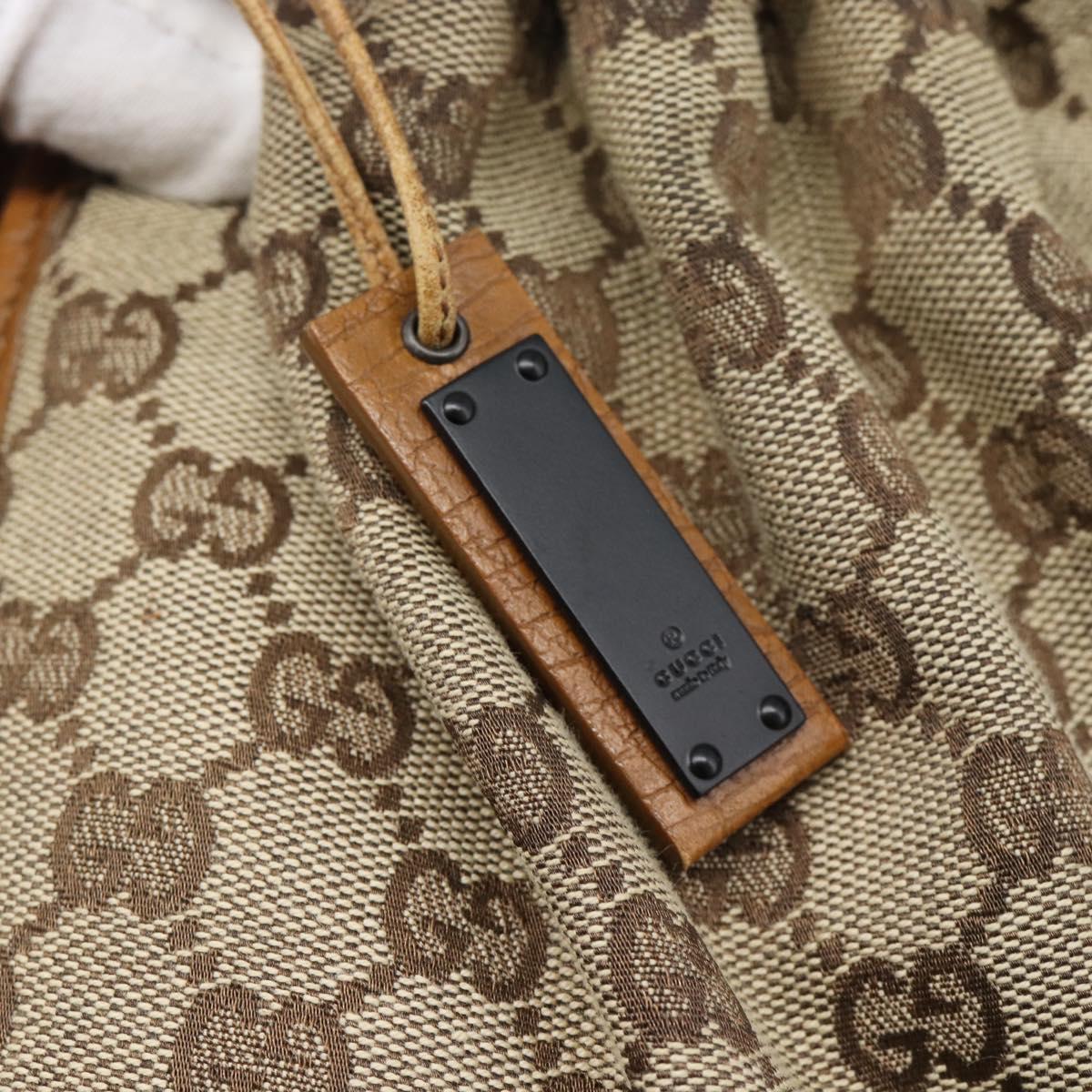 GUCCI GG Canvas Hand Bag Beige 76554 Auth BA14588A