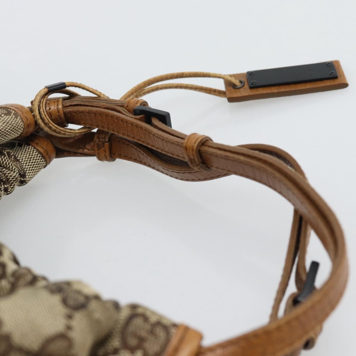 GUCCI GG Canvas Hand Bag Beige 76554 Auth BA14588A