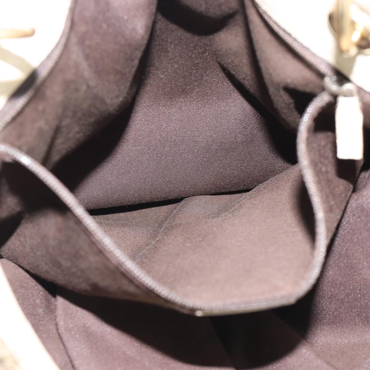 GUCCI GG Canvas Tote Bag Beige Gold Tone 120836 Auth BA14589