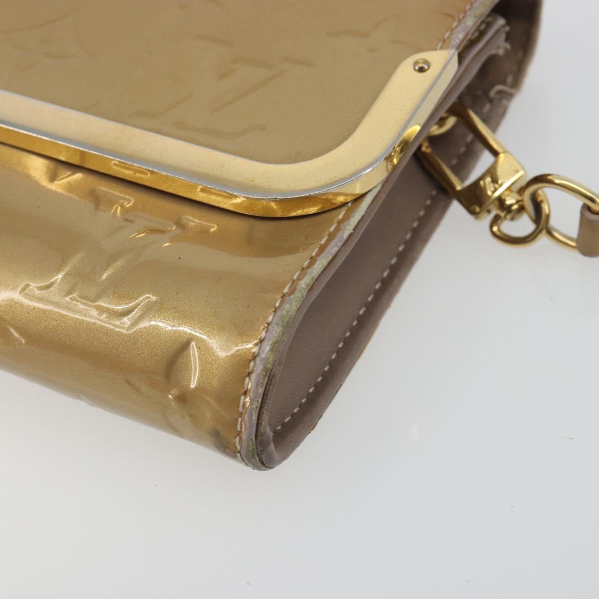 LOUIS VUITTON Monogram Vernis Rossmore MM Rose Velur M91589 LV Auth BA14592