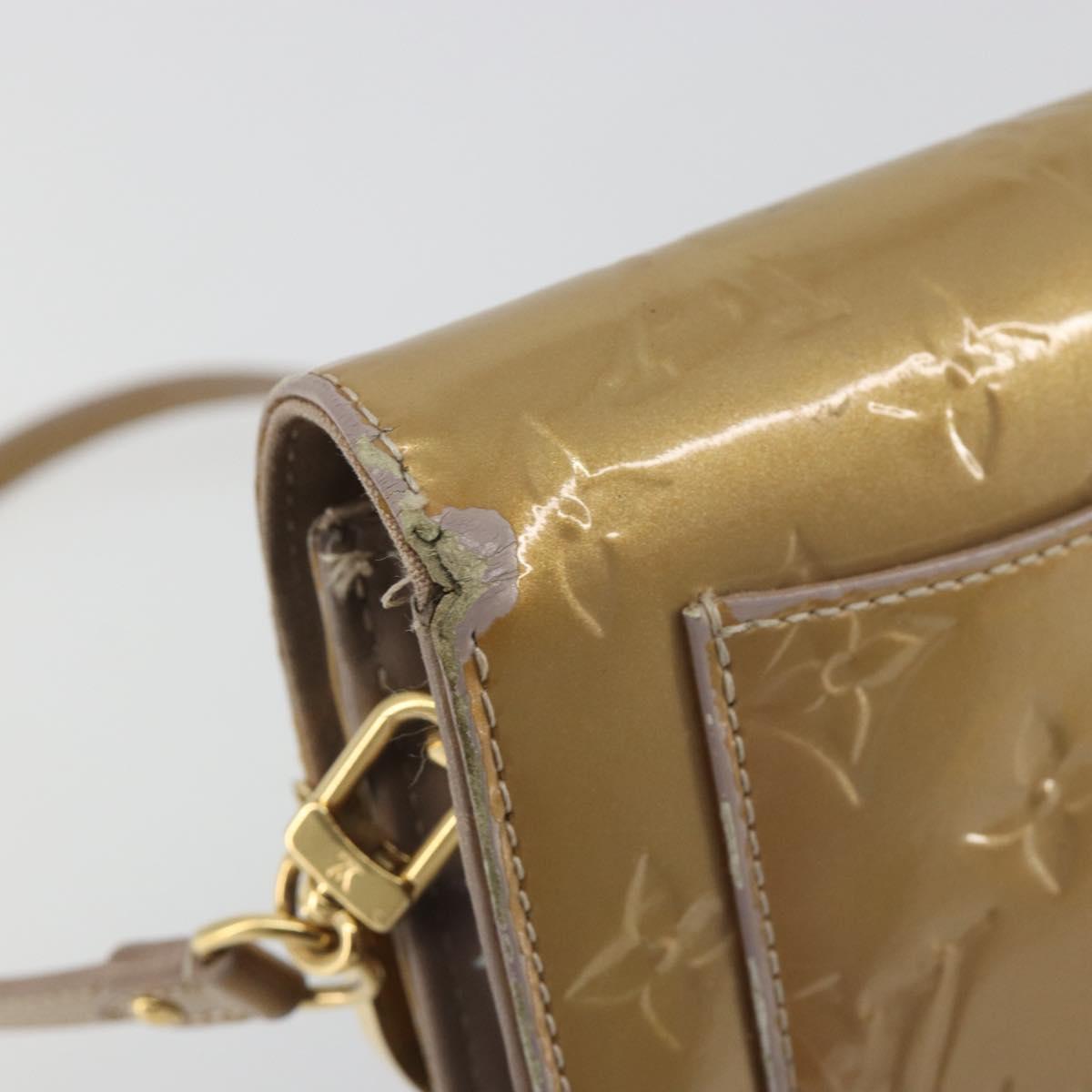 LOUIS VUITTON Monogram Vernis Rossmore MM Rose Velur M91589 LV Auth BA14592