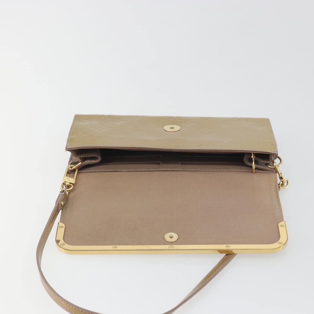 LOUIS VUITTON Monogram Vernis Rossmore MM Rose Velur M91589 LV Auth BA14592