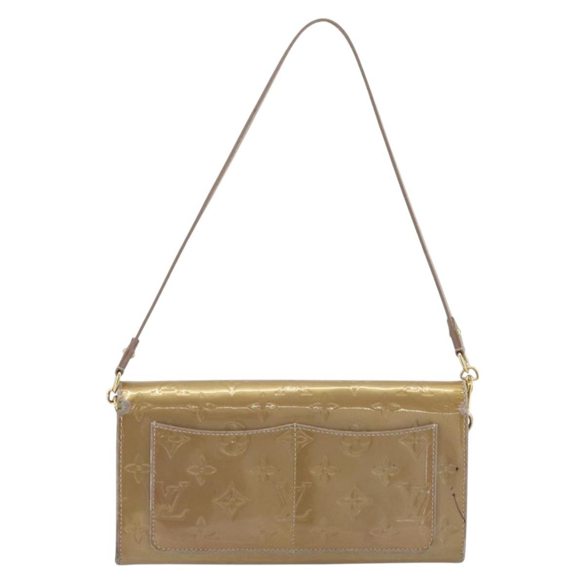 LOUIS VUITTON Monogram Vernis Rossmore MM Rose Velur M91589 LV Auth BA14592