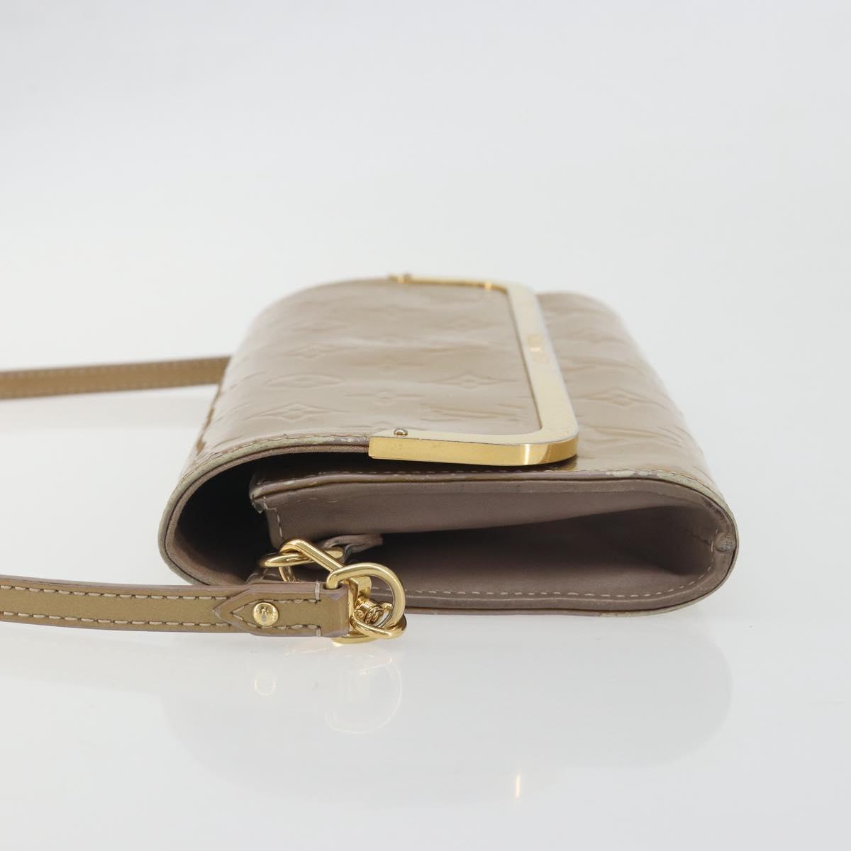 LOUIS VUITTON Monogram Vernis Rossmore MM Rose Velur M91589 LV Auth BA14592