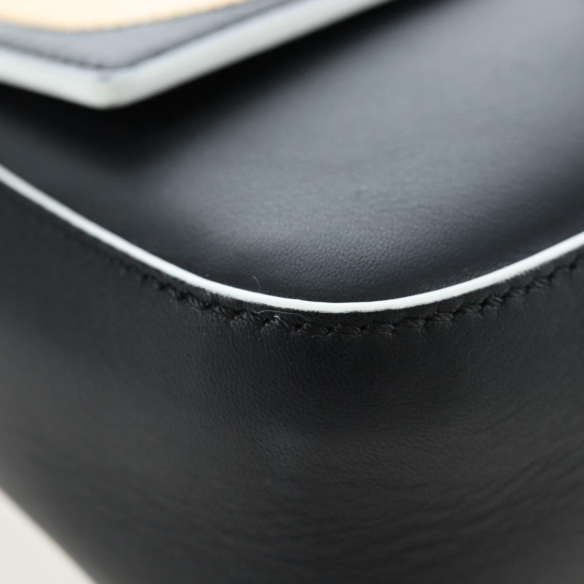 FENDI Bugs Monster Mamma Baguette Leather 2way Black 8BR600 Auth BA14594SAM