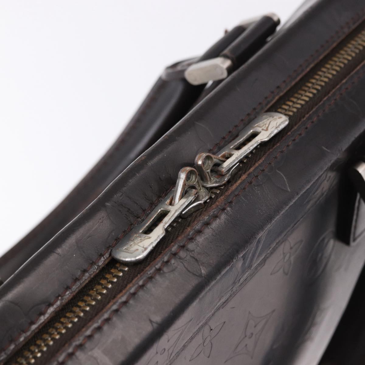 LOUIS VUITTON Monogram Grasse Erwin Hand Bag Brown Cafe M46580 LV Auth BA14595