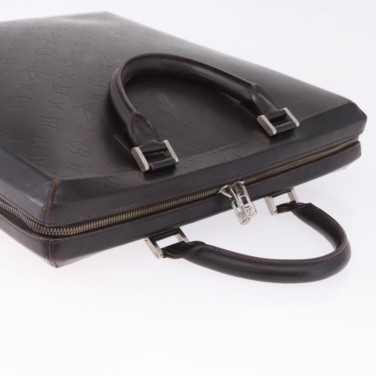 LOUIS VUITTON Monogram Grasse Erwin Hand Bag Brown Cafe M46580 LV Auth BA14595