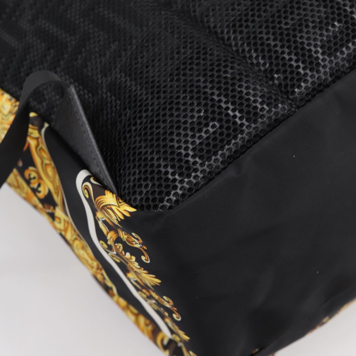 FENDI FENDACE ZUCCA Backpack Nylon Brown Gold Tone 7VZ066 Auth BA14600SAM