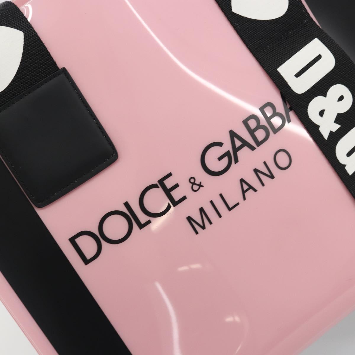 DOLCE&GABBANA Tote Bag Rubber Pink Black Auth BA14603M
