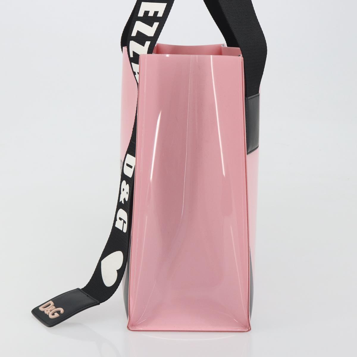 DOLCE&GABBANA Tote Bag Rubber Pink Black Auth BA14603M