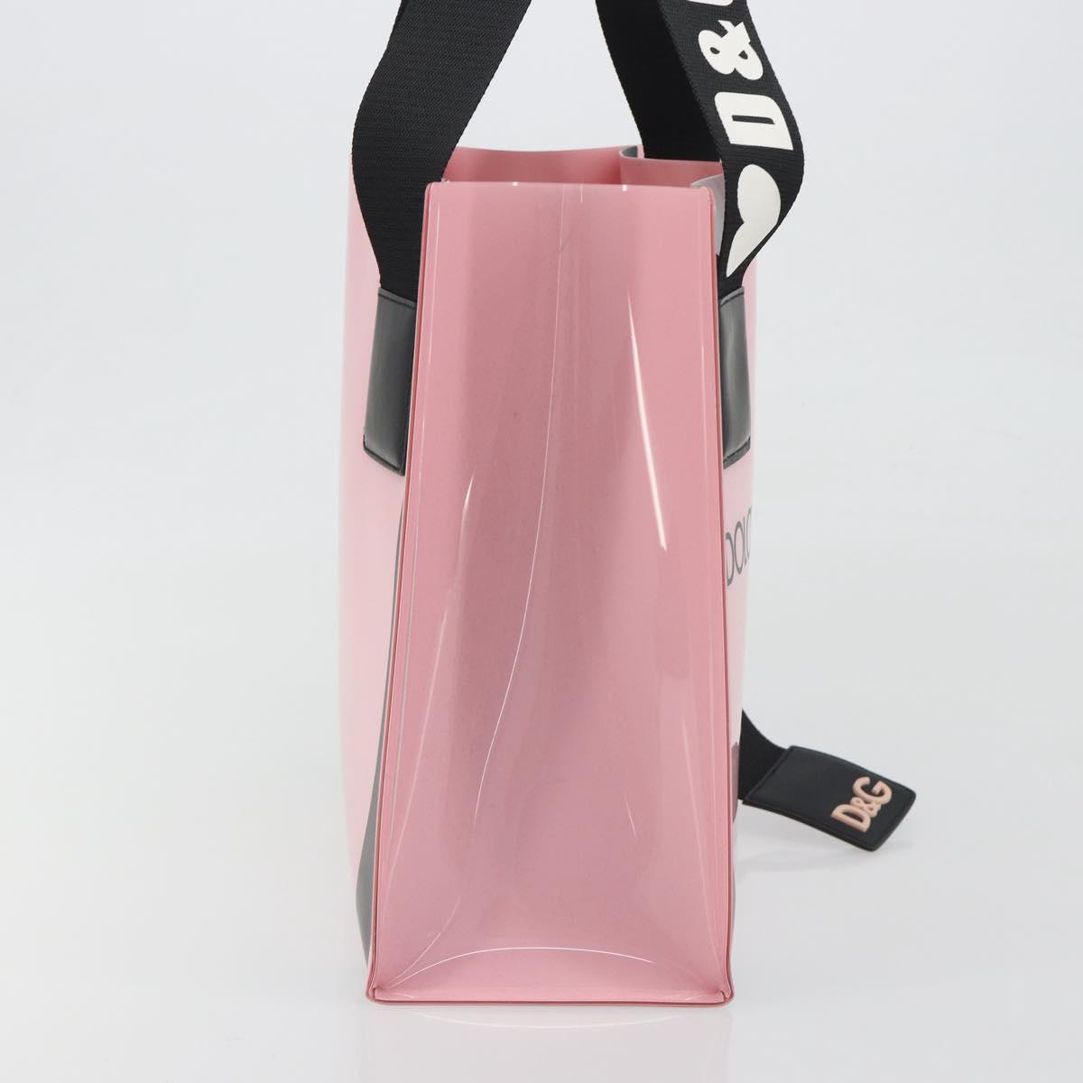 DOLCE&GABBANA Tote Bag Rubber Pink Black Auth BA14603M