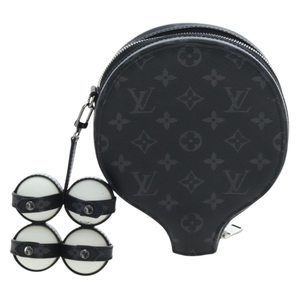 LOUIS VUITTON Monogram Eclipse Set Ping Pong James Club Case LV Auth BA14606SM
