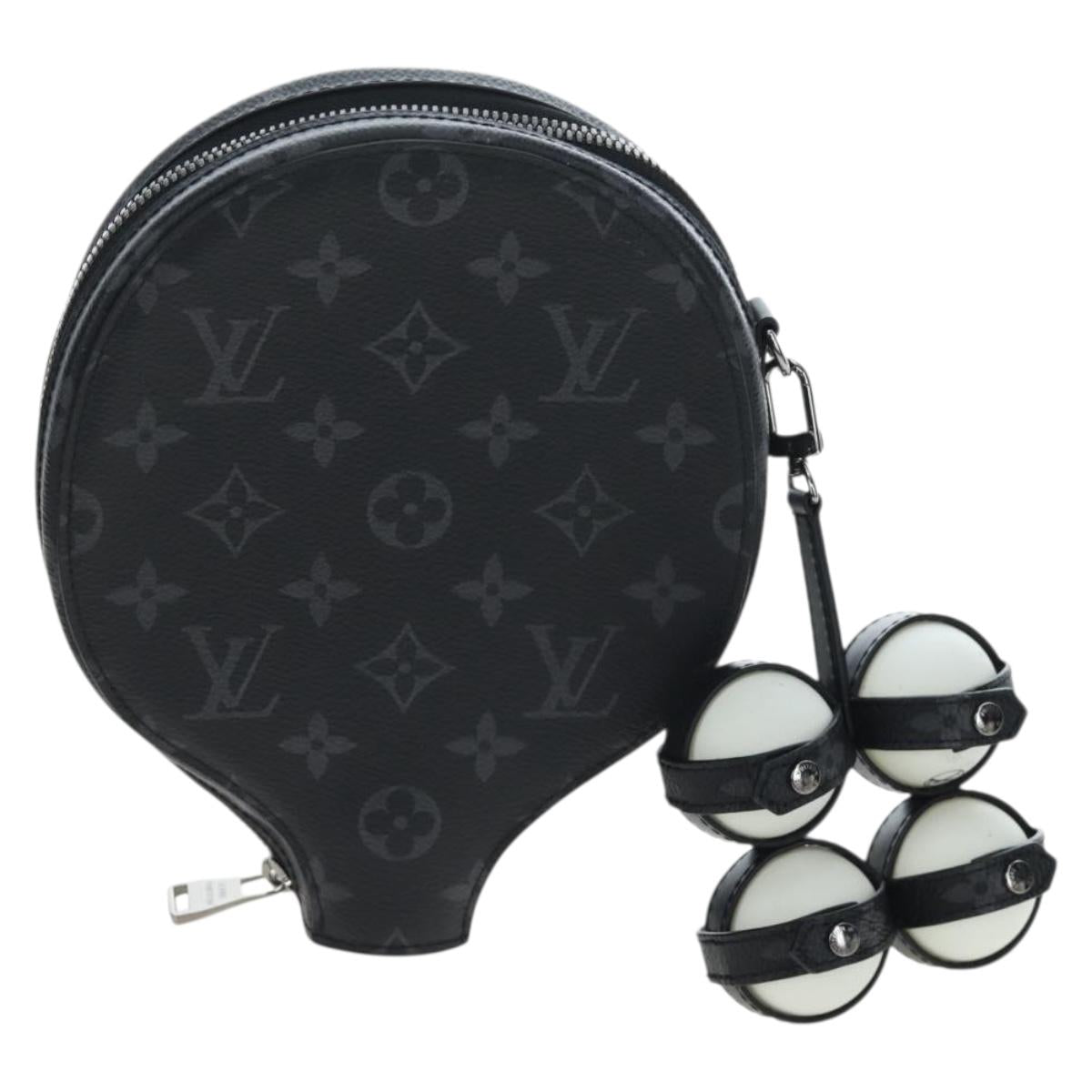 LOUIS VUITTON Monogram Eclipse Set Ping Pong James Club Case LV Auth BA14606SM